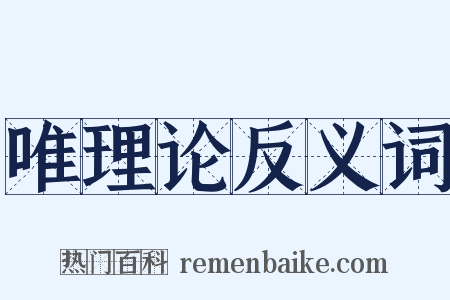 唯理论反义词是什么意思的图片